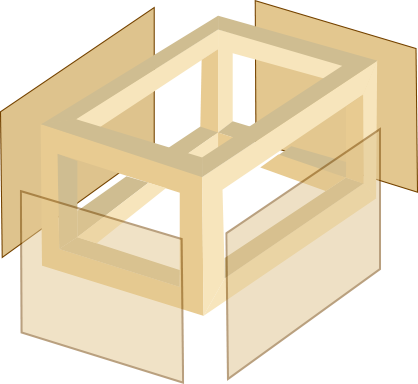 耐⼒⾯材をプラスの図